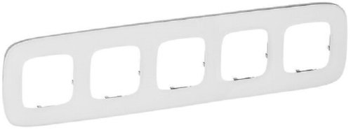 Рамка универсальная Legrand Valena Allure 5-м. глянцевое стекло белый картинка